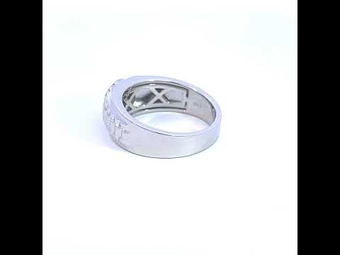 925 Sterling Silver Mens Cubic-Zirconia Fashion Ring Size 10