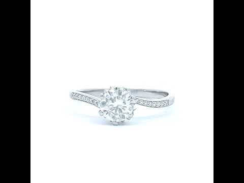 925 Sterling Silver Womens 1.11ct Moissanite Fashion Engagement Ring Size 6