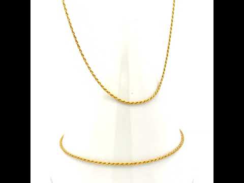 925 Silver Solid Rope Chain 0.5mm-20"