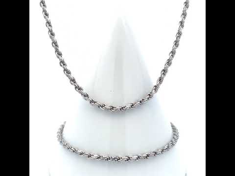 925 Silver Solid Rope Chain 3mm-16"