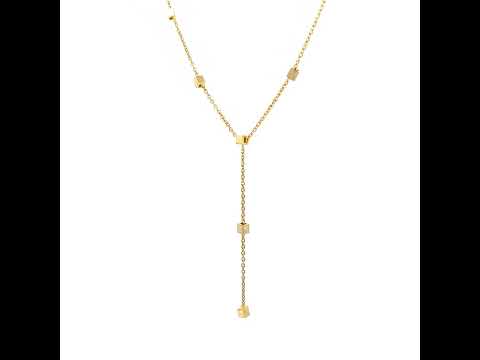 925 Sterling Silver Yellow-tone Womens Fashion Necklace