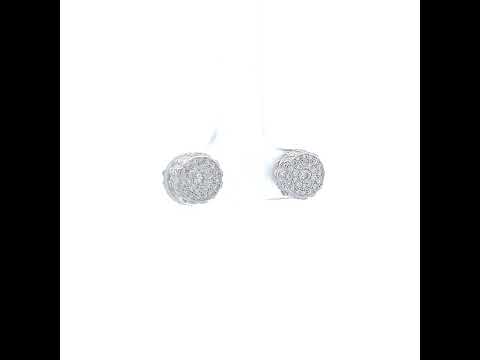 925 Sterling Silver Womens Round 0.36ct Moissanite Nugget Round Fashion Stud Earrings