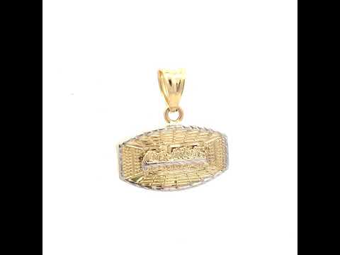 10K Two-Tone Gold Mens Last Supper Religious Charm Pendant