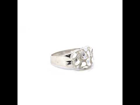 925 Sterling Silver Unisex Nugget Fashion Ring