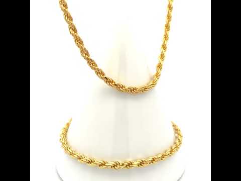 925 Silver Solid Rope Chain 4mm-8"