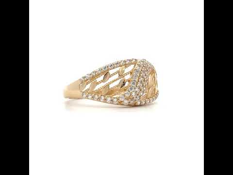 14K Gold Cubic Zirconia Ring S7