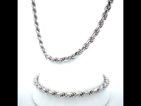 925 Silver Solid Rope Chain 4.5mm-26"