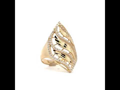 14K Gold Cubic Zirconia Ring