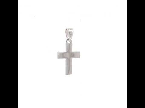 925 Sterling Silver Unisex Without CZ Cross Religious Charm Pendant