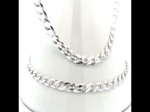 925 Silver Solid Super Flat Cuban Chain Silver 4.7mm-16