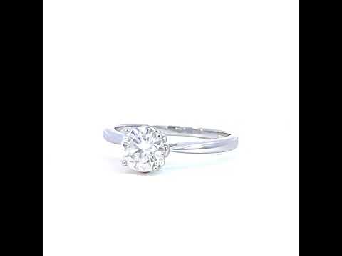 925 Sterling Silver Womens 1.06ct Moissanite Solitaire Engagement Ring 5