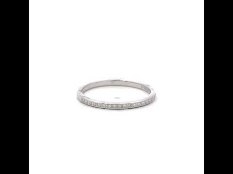 925 Sterling Silver Womens Round 0.12ct Moissanite Eternity Band Ring Size 8