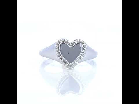 925 Sterling Silver Womens Heart Ring