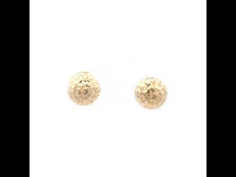 14K Gold Fancy Ball-Stud Earrings 8mm
