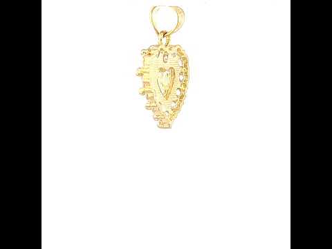 14K Gold Cubic Zirconia Pendant