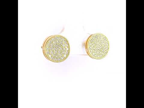 925 Sterling Silver Womens Yellow-tone 0.64ct Moissanite Fashion Stud Earrings