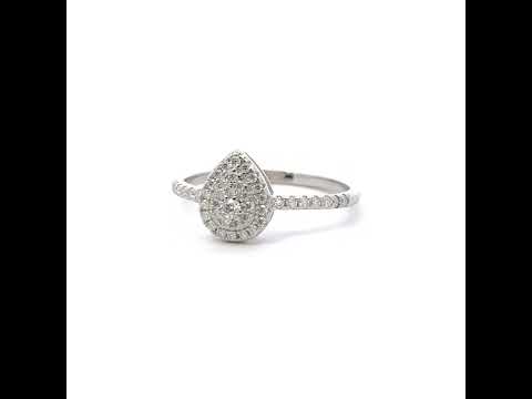 925 Sterling Silver Womens Round 0.38ct Moissanite Engagement Ring Size 5