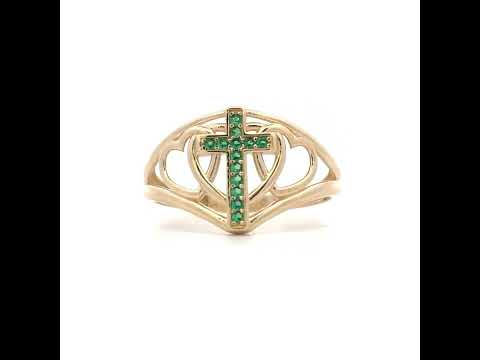 14K Gold Cubic Zirconia Ring S7