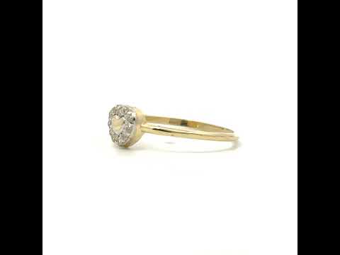 10K Two-tone Gold Women Cubic-Zirconia Heart Ring