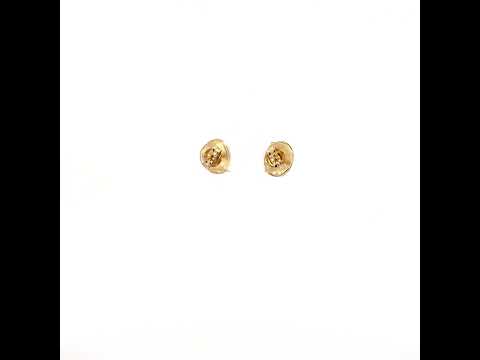 10K Yellow Gold Womens Yellow White Oval Round Cubic-Zirconia Oval Fashion Stud Earrings