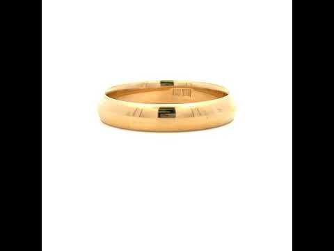 10K Yellow Gold Unisex 4mm Comfort-Fit Wedding Band Ring Size 6