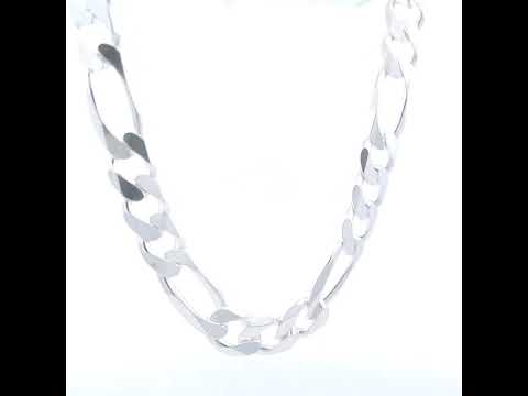 925 Silver Solid Classic Figaro 13.0mm-26"