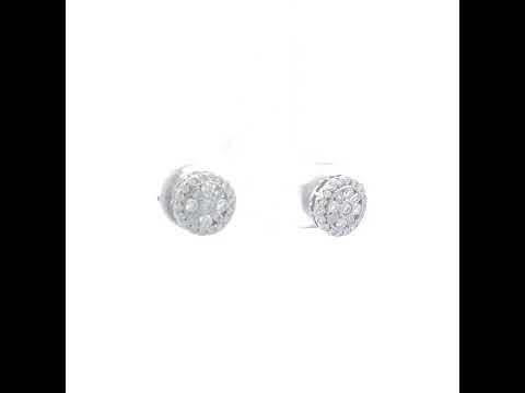 925 Sterling Silver Womens Round Baguette 0.36ct, 0.15ct Moissanite Round Fashion Stud Earrings