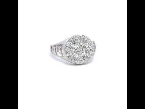 925 Sterling Silver Mens Cubic-Zirconia Fashion Ring Size 10