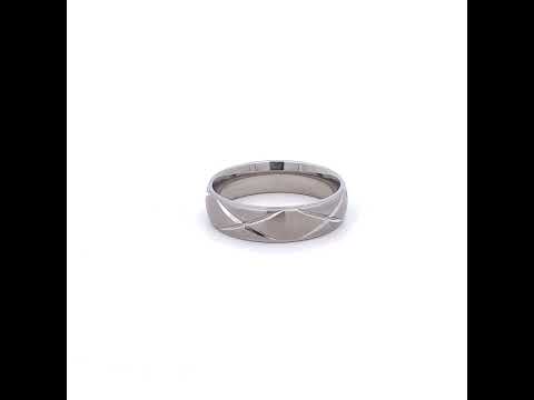 Stainless Steel Mens Laser Cut Brushed Finish Band Size-13 Comfort-Fit Fashion Band Ring