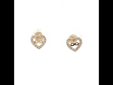 14K Gold Cubic Zirconia Earring