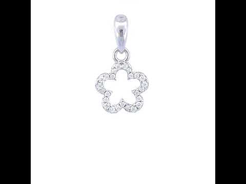 925 Sterling Silver Womens Cubic-Zirconia Star Fashion Charm Pendant