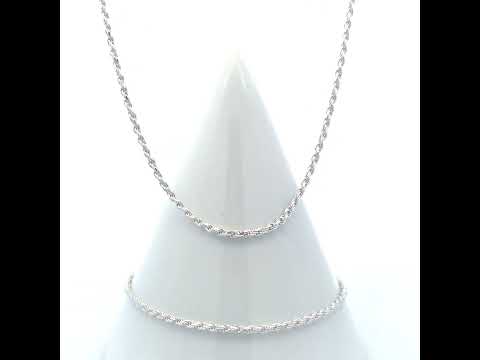 925 Silver Solid Rope Chain 2mm-16"