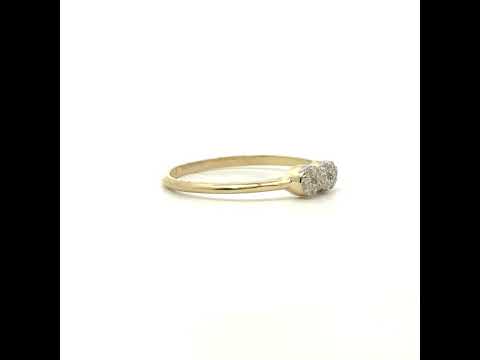 10K Yellow Gold Women Cubic-Zirconia Infinity Love Ring