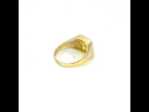 10K Yellow Gold Womens Yellow Princess Cut Cubic-Zirconia Square Head Fashion Ring