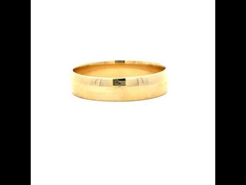 10K Yellow Gold Unisex 5mm Regular-Fit Wedding Band Ring Size 5