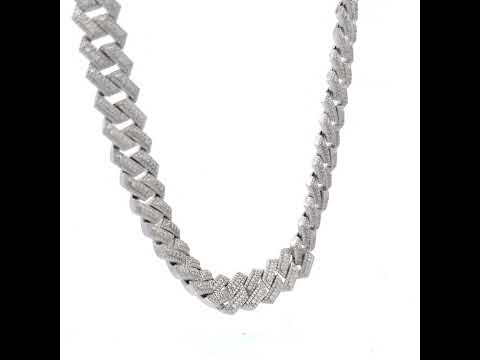 925 Sterling Silver Moissanite Miami Cuban Chain 12mm