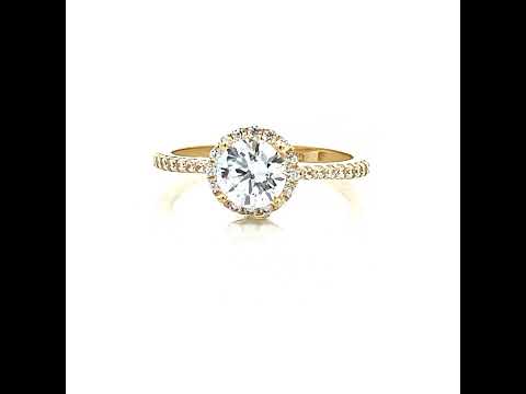 14K Gold Cubic Zirconia Ring