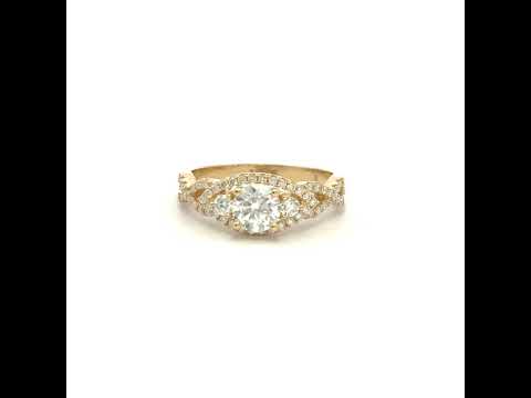 14K Gold Moissanite Ring S7