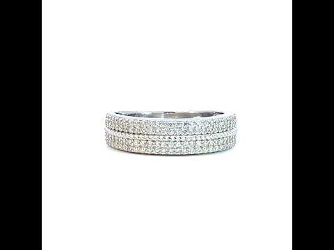 925 Sterling Silver Mens Cubic-Zirconia Fashion Wedding Band Ring Size 7