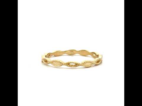 10K Yellow Gold Womens Infinity Love Ring