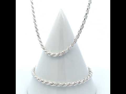 925 Silver Solid Rope Chain 3.5mm-18"