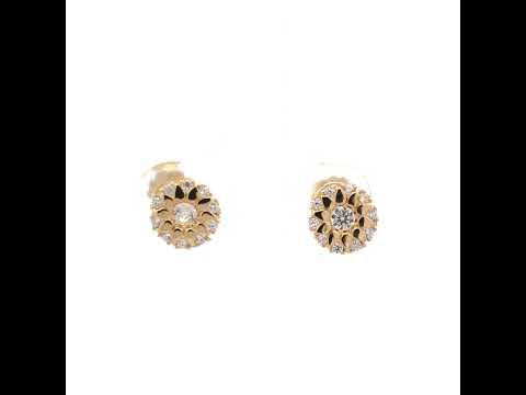 14K Gold Cubic Zirconia Earring