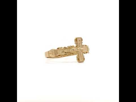 10K Yellow Gold Womens Crucifix Cross Religious Ring