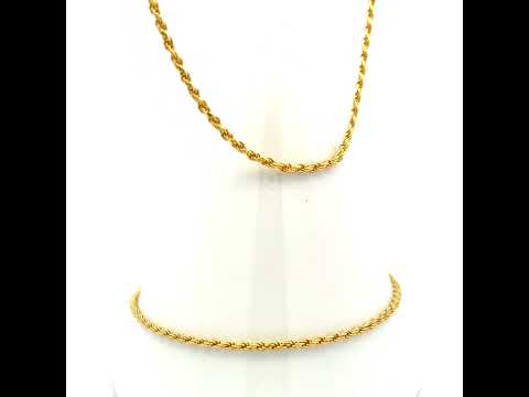 925 Silver Solid Rope Chain 2mm-8"