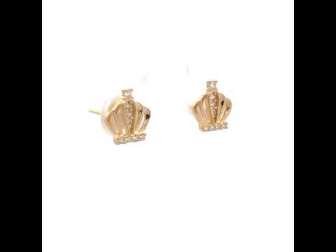 14K Gold Cubic Zirconia Earring