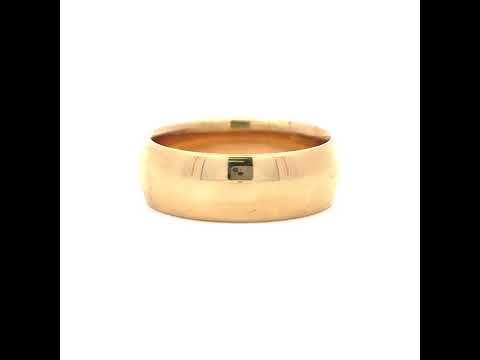 10K Yellow Gold Unisex 7mm Comfort-Fit Wedding Band Ring Size 12