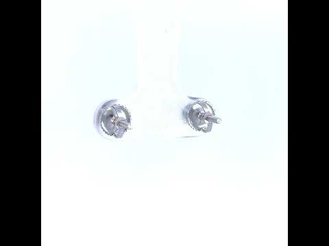 925 Sterling Silver Unisex Black Cubic-Zirconia 4mm Solitaire Stud Earrings