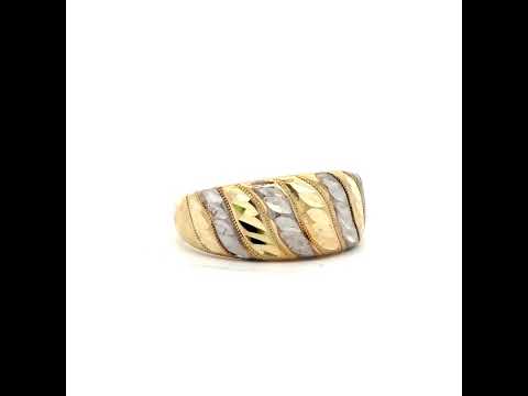 10K Two-tone Gold Womens Fashion Ring