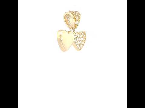 14K Gold Cubic Zirconia Pendant