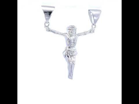 925 Sterling Silver Mens Jesus Religious Charm Pendant